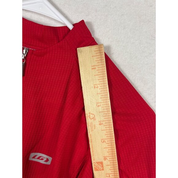LG Edge 2 Red Jersey L/G 100% Polyester Half-Zip Long Sleeve Cycling Top - Picture 11 of 13